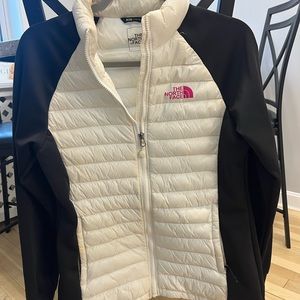 Cute white, black and pink north face